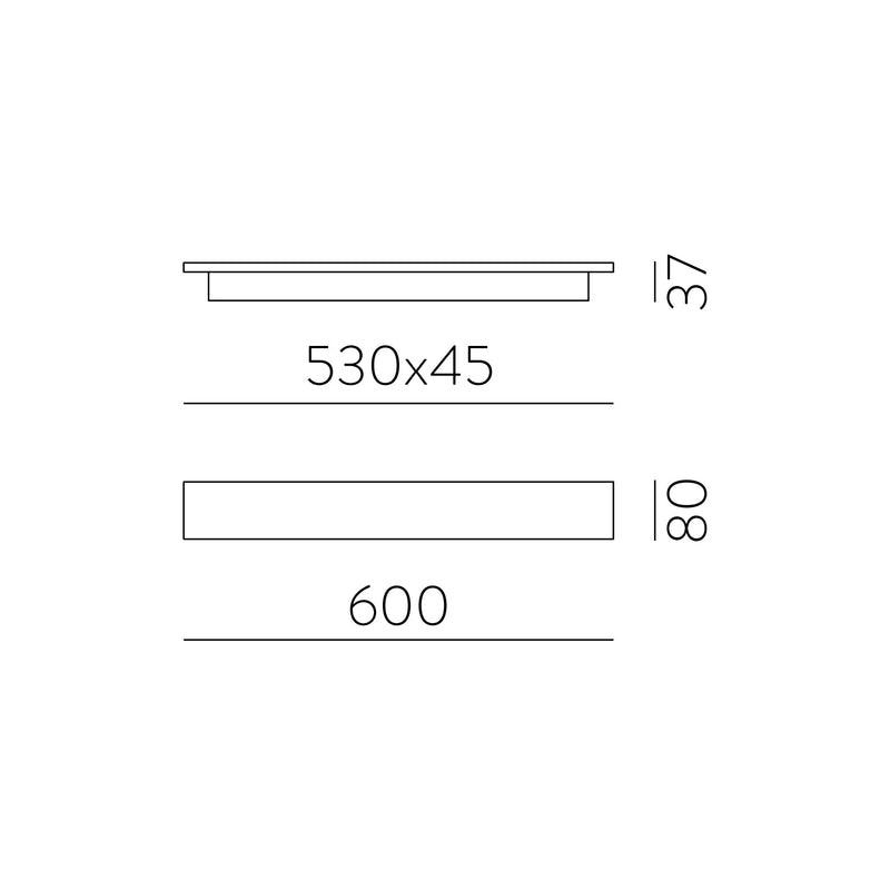 ACB Fosca Aplique 16/3833-60 Negro Texturado, LED 18W 1800lm, CRI90 CL.I, LED integrado, Kelvin 2700K-3000K Slide Switch A3833170N