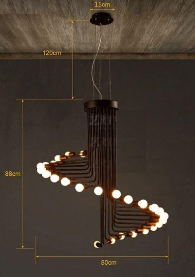 Ava - Modern Nordic Spiral Chandelier