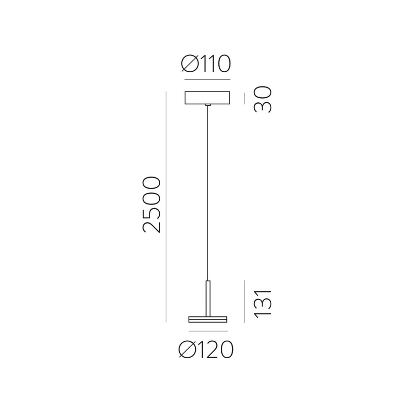 ACB Corvus Colgante 3945 Negro Texturado, LED 7.5W 3000K 675lm, CRI90 CL.I, LED integrado C3945000N