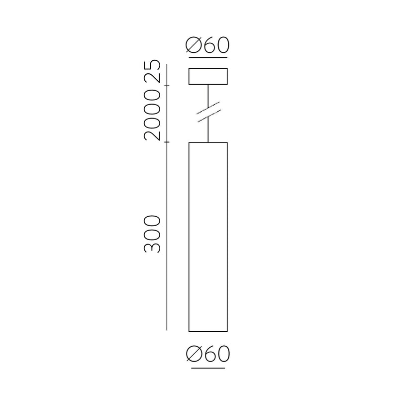 ACB Pipe Colgante 3986 Negro Texturado, LED COB 12W 3000K 1240lm, CRI90 CL.I, LED integrado C3986000N