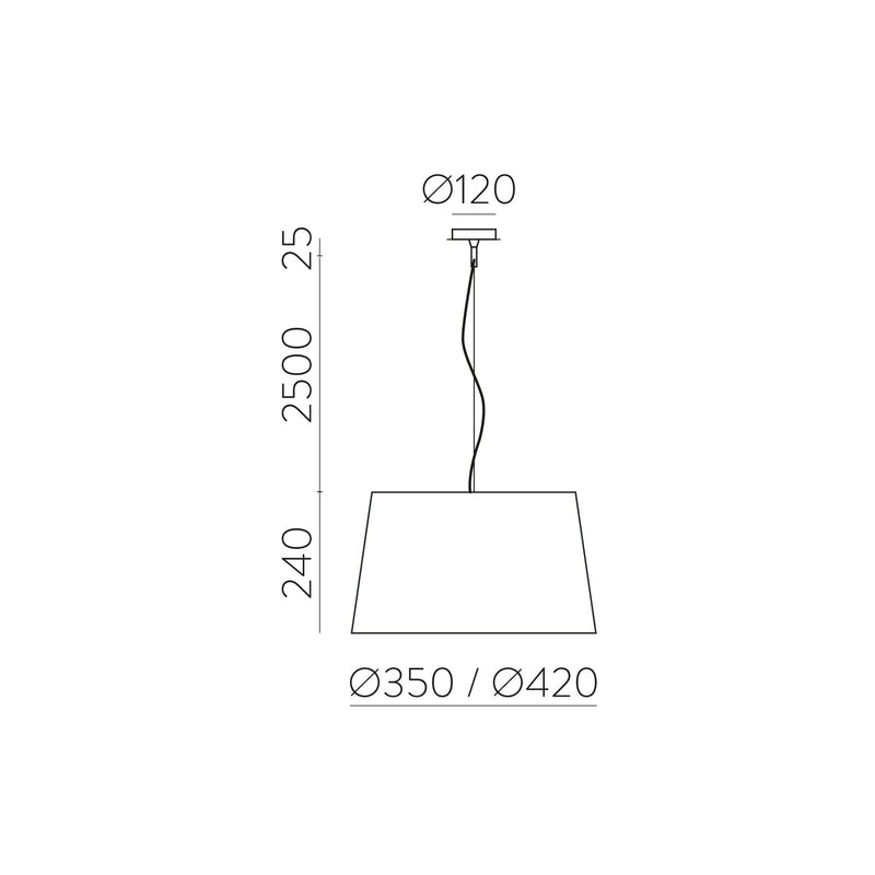 ACB Stilo Colgante 8202/42 Blanco Texturado, LED E27 15W, CL.I C8202080B