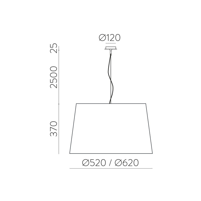 ACB Stilo Colgante 8202/62 Blanco texturado, LED E27 15W, CL.I C8202180B