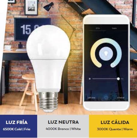 Garza 401272 Smarthome Bombilla LED WiFi CCT 12w Estandar E27 Inteligente, Control por Voz y Alexa, 12 W, Blanco