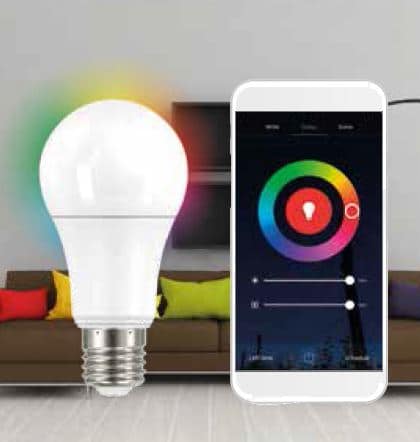 Garza 401274 Smarthome Bombilla LED WiFi CCT + RGB 12w Estandar E27 inteligente, control por voz y Alexa