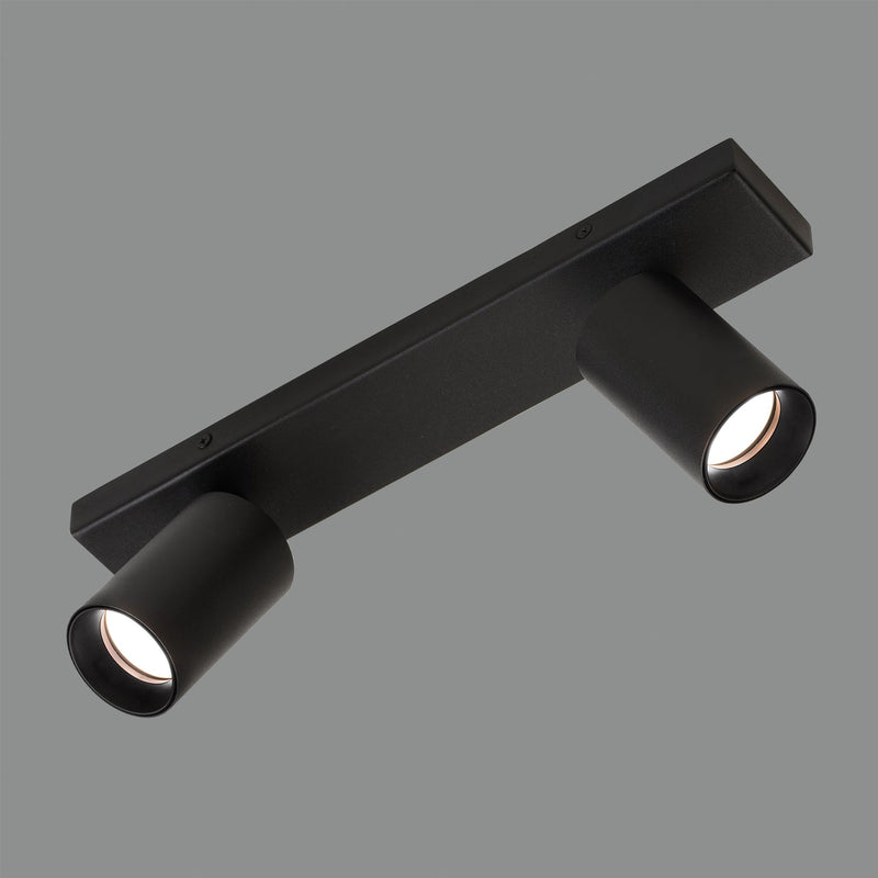 ACB Gina Plafón 3874/R2 Negro Texturado, LED GU10 2x8W, CL.I, Orientable P3874R20N