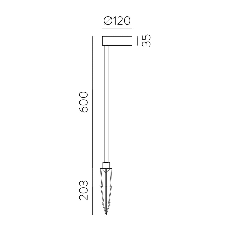 ACB Skat Baliza 2075 Antracita Texturado, LED 7W 3000K 340lm, CRI90 CL.I IP65, LED integrado H2075000GR