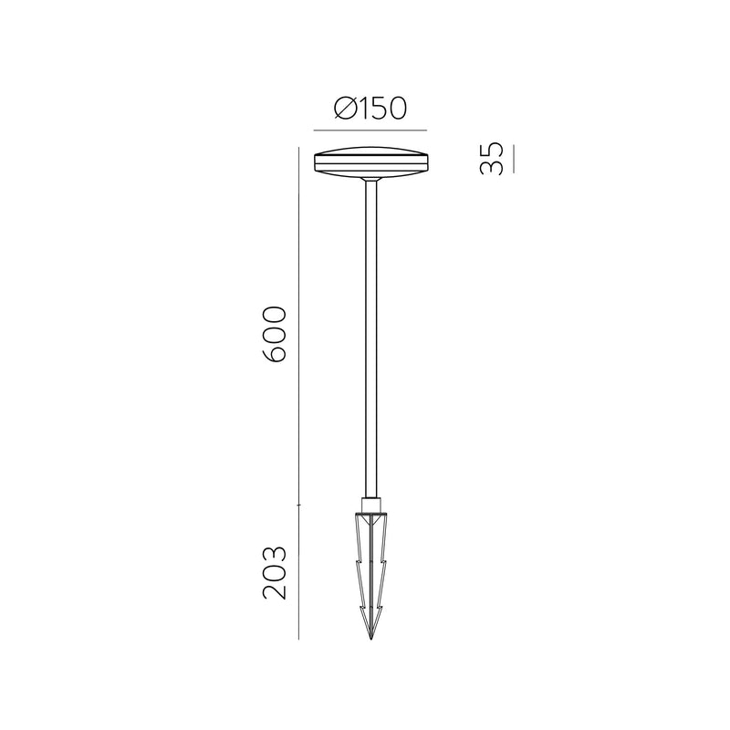 ACB Shedir Baliza 2076 Antracita Texturado, LED 12W 3000K 1230lm, CRI90 CL.I IP65, LED integrado H2076000GR