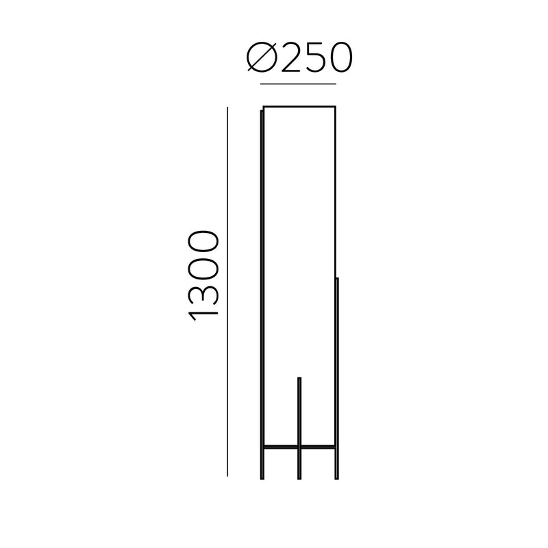 ACB Naos Lámpara de pie 8191/130 Oro Tecnico, LED E27 15W, CL.II, Con interruptor H8191080O