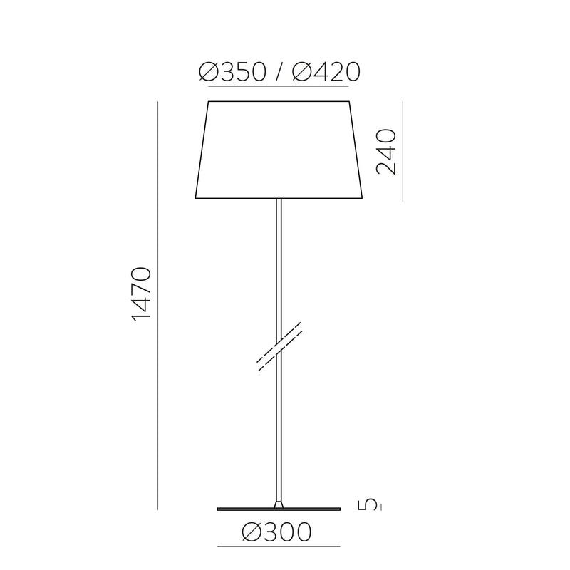 ACB Stilo Lámpara de pie 8202 Blanco, Kit Blanco Text., LED E27 15W, CL.II H8202080B