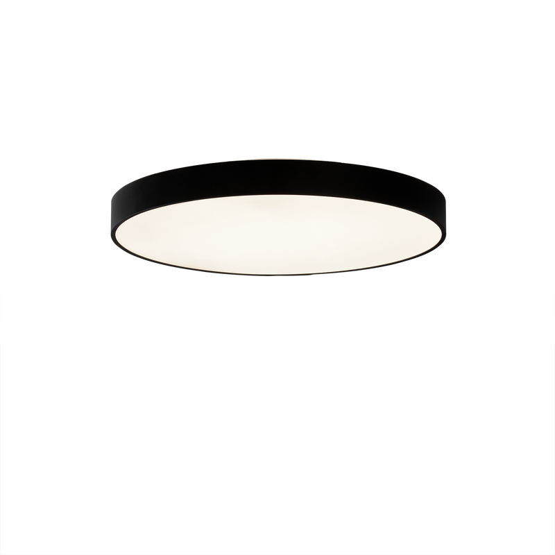 ACB Lisboa Plafón 3851/60 Negro Texturado, LED 60W 3000K 5490lm + 8W 3000K 735lm, CRI90 CL.I, LED integrado P385160N