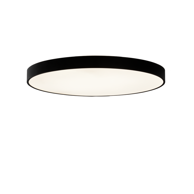 ACB Lisboa Plafón 3851/80 Negro Texturado, LED 80W 3000K 7320lm + 12W 3000K 915lm, CRI90 CL.I, LED integrado P385180N