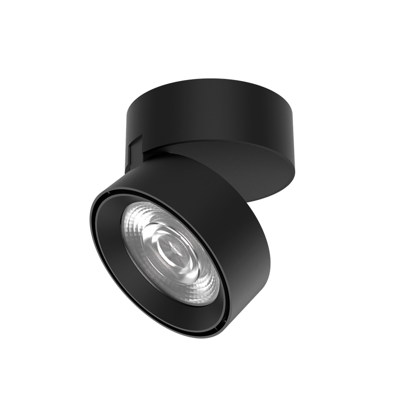 ACB Mako Plafón 3843/9 Negro Texturado, LED COB 20W 3000K 1875lm, CRI90 CL.I, LED integrado, Orientable P384310N