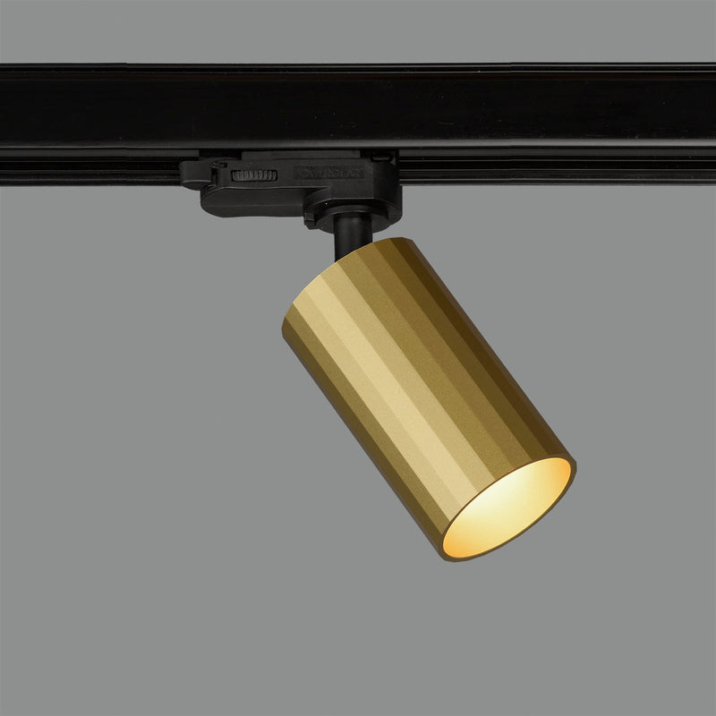 ACB Modrian Track light 3951/10 Negro/Oro Técnico, LED GU10 8W, CL.II, Orientable T3951080O