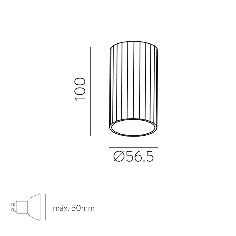 ACB Modrian Plafón 3951/10 Blanco, LED GU10 8W, CL.I P3951080B