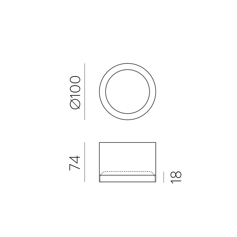 ACB Tech Plafón 3987/10 Blanco Texturado, LED 9W 3000K 1280lm, CRI90 CL.I IP44, LED integrado, Difusor Microprismatico P3987000B