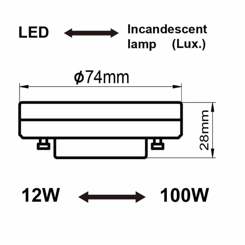 Mantra Bombillas Gx53 LED GX53 12W 3000K 960lm blanco R09248