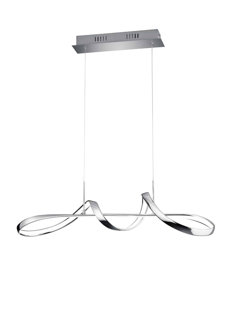 Trio Perugia Lámpara colgante LED de metal cromo R37091106