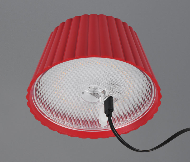 Trio Suarez LED Lámpara de pie portátil y recargable rojo R47706110