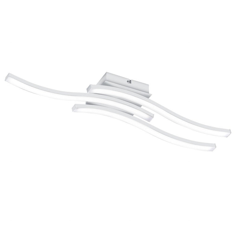 Trio Route Plafón LED de metal estera blanca R62473131