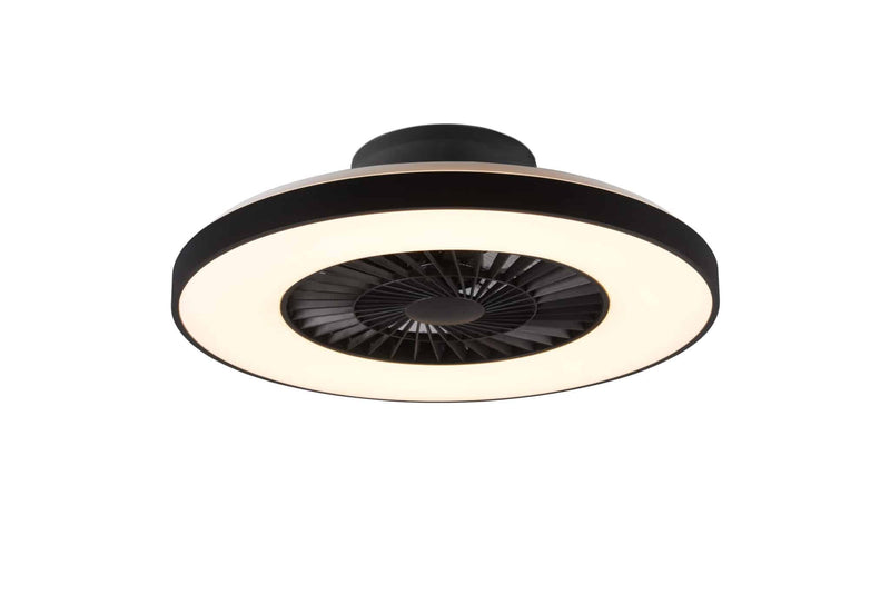 Trio Halmstad Ventilador LED de plástico estera negra R62672132