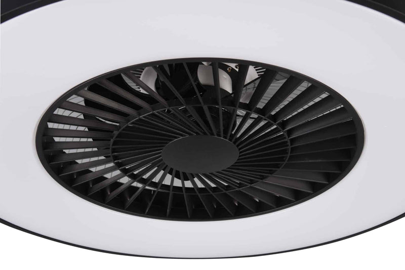 Trio Halmstad Ventilador LED de plástico estera negra R62672132