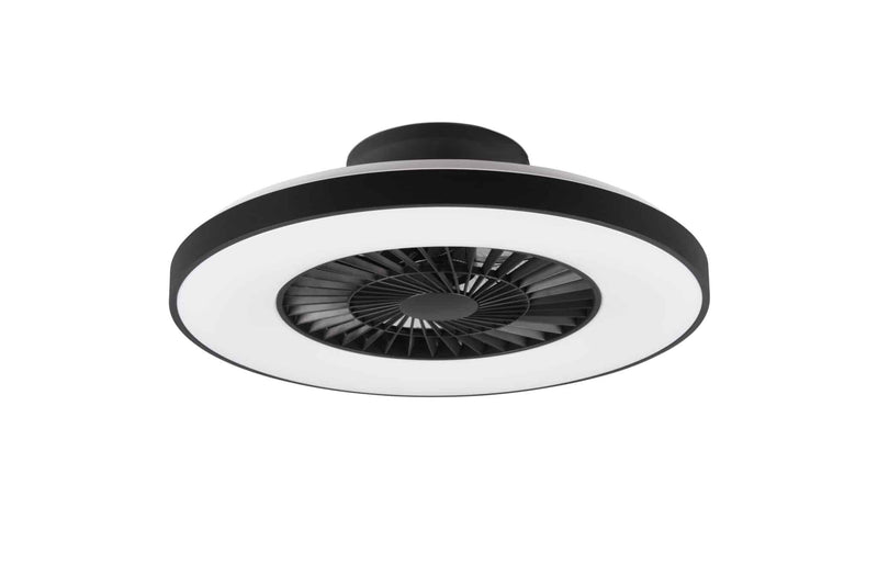 Trio Halmstad Ventilador LED de plástico estera negra R62672132