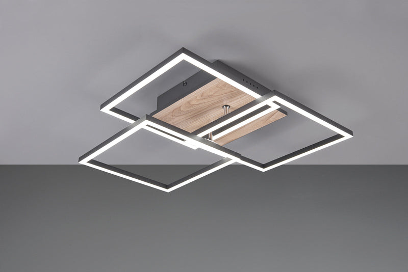 Trio Mobile Plafón LED MDF imitación de madera R62883135