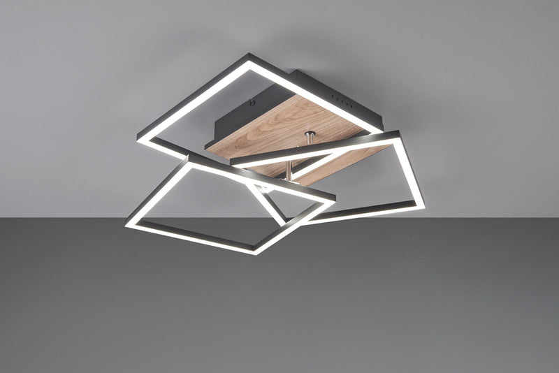 Trio Mobile Plafón LED MDF imitación de madera R62883135