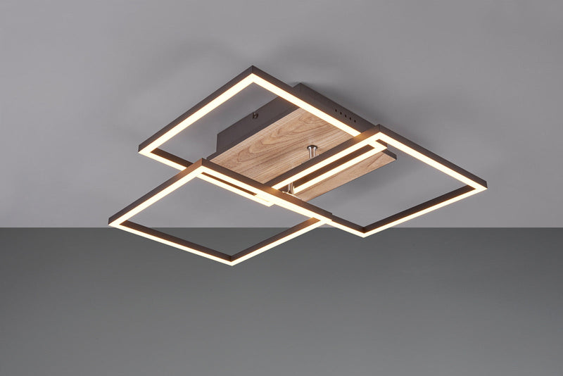 Trio Mobile Plafón LED MDF imitación de madera R62883135