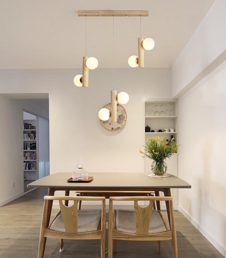 Prescott - Modern Wooden Bulb Chandelier