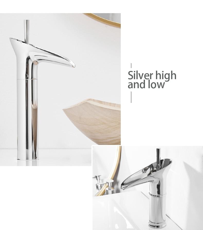 Clifton - Elegant Single Handle Waterfall Bathroom Faucet