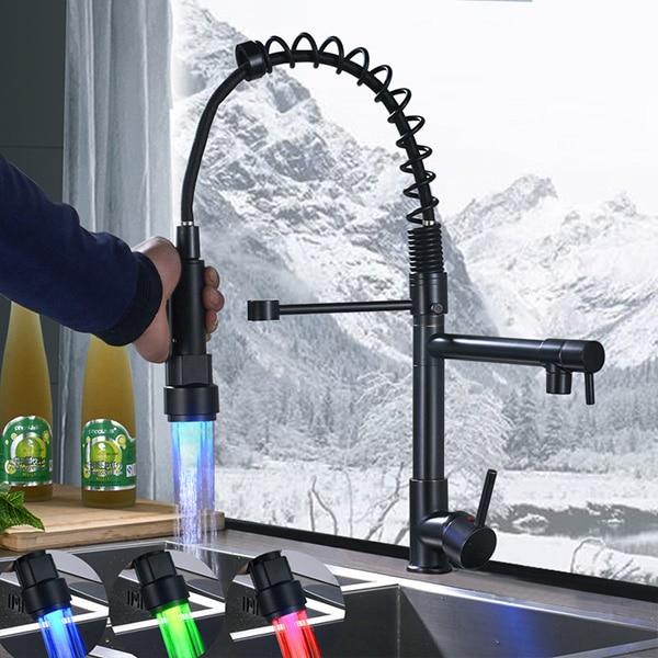 Carylon - LED Kitchen Spring Deck Mounted Faucet