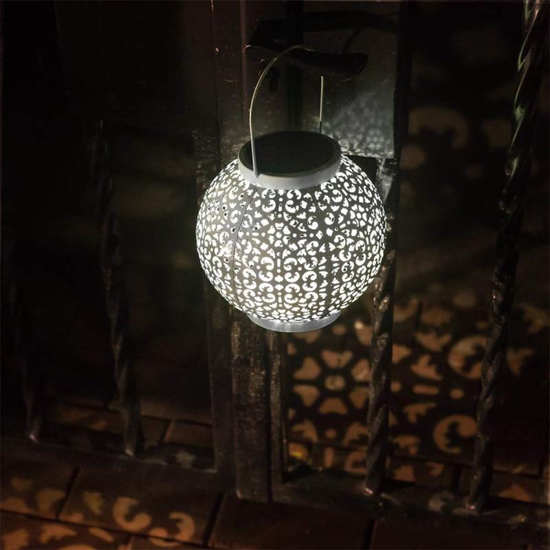 Bode - Round Solar Hanging Shadow Cast Lantern