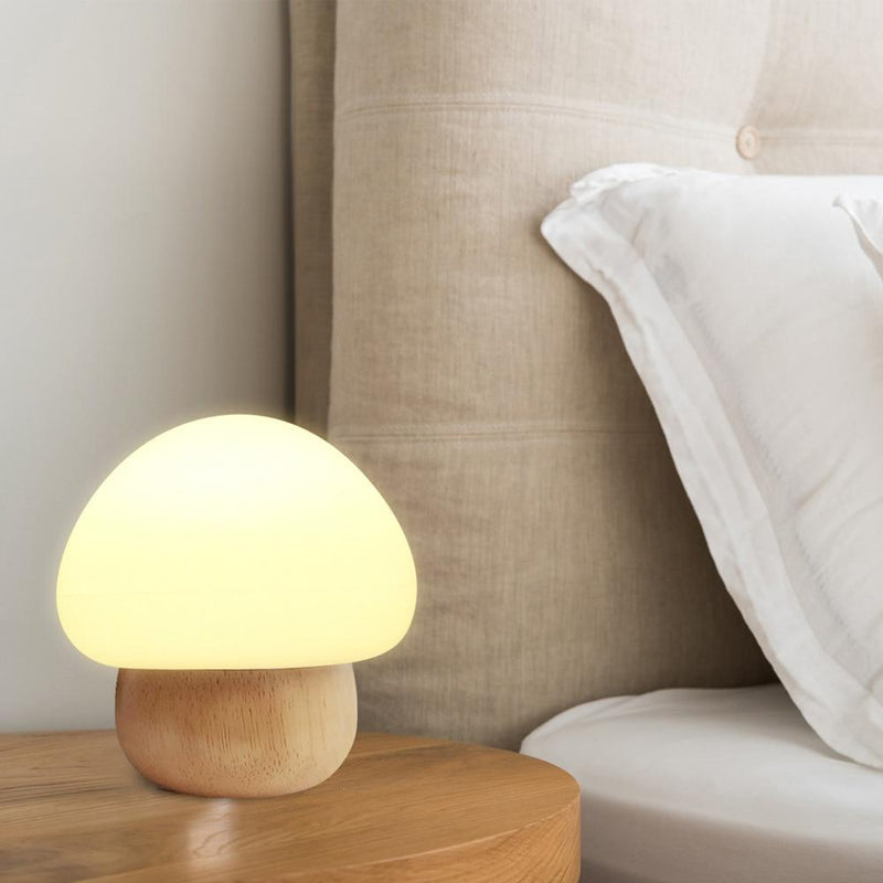 Champi - Wooden Base Mushroom Lamp