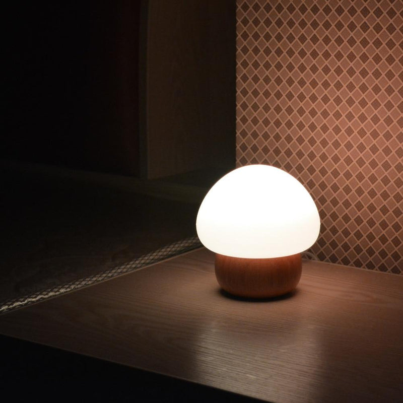 Champi - Wooden Base Mushroom Lamp