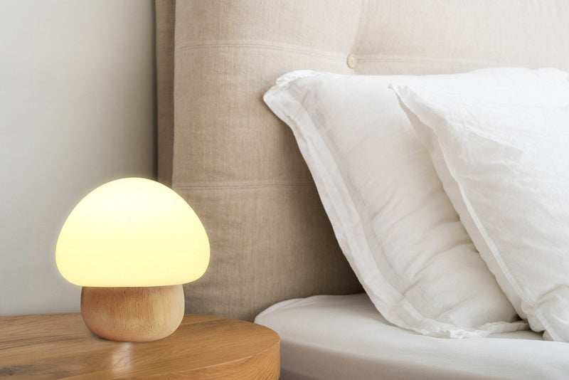 Champi - Wooden Base Mushroom Lamp