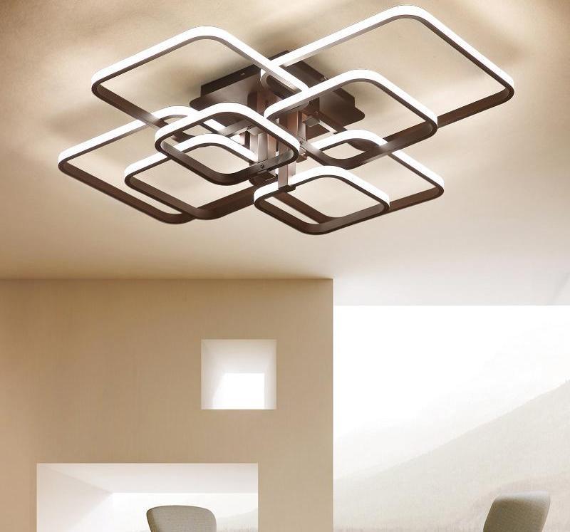 Layered Square Modern LED Chandelier