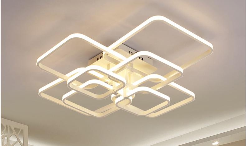 Layered Square Modern LED Chandelier