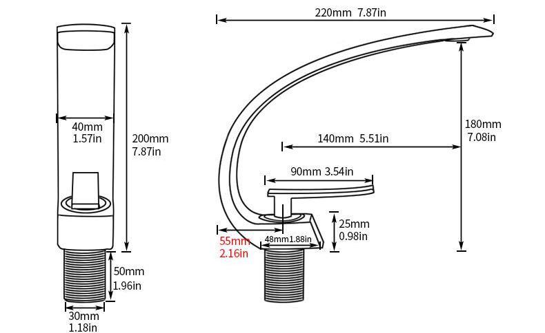 Modern Crane Design Single Handle Basin Faucet