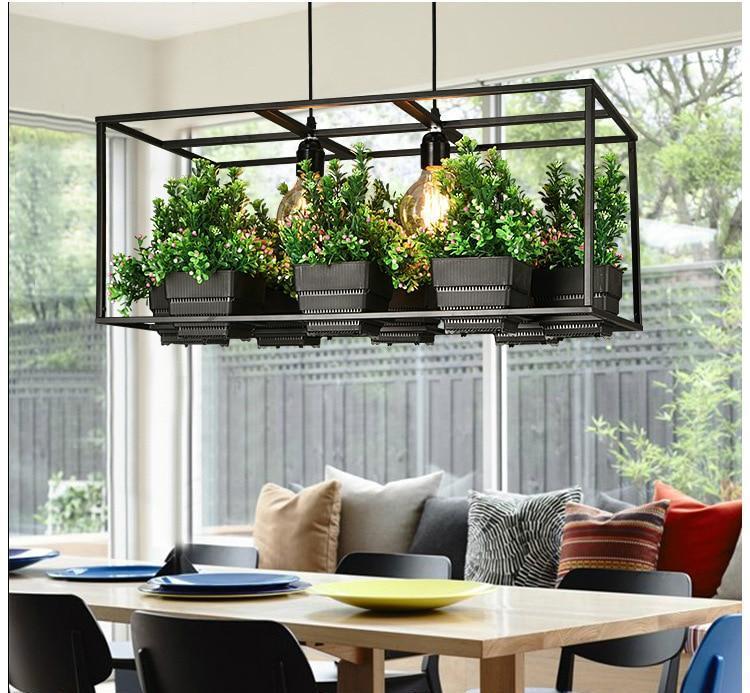 Iron Planter Chandelier