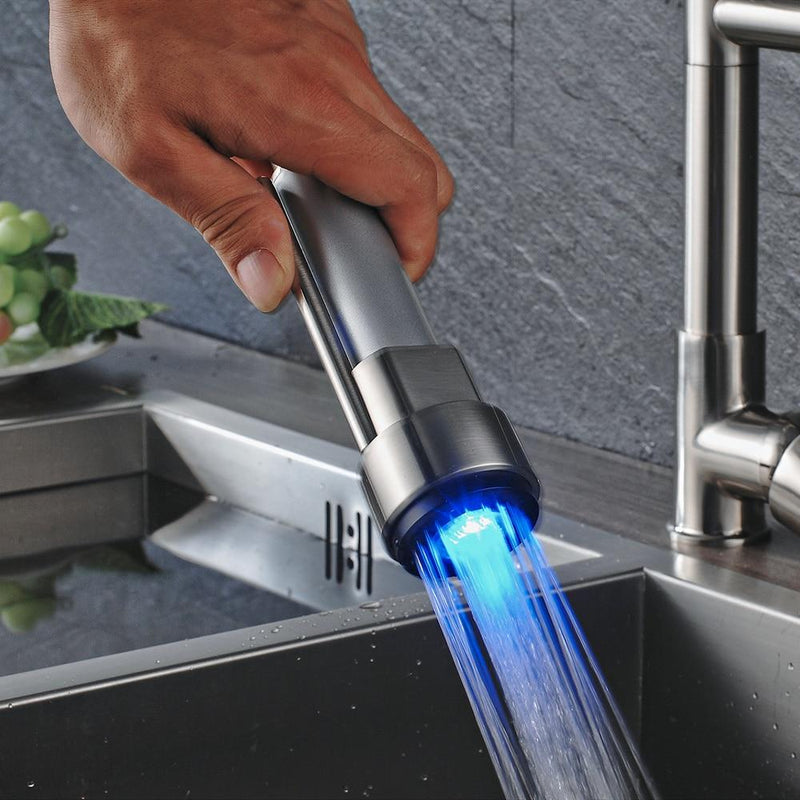 Carylon - LED Kitchen Spring Deck Mounted Faucet