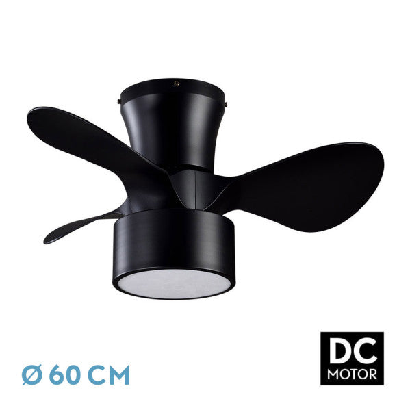 Fabrilamp KOS Ventilador DC negro 3 palas 24W 60cm 186191309