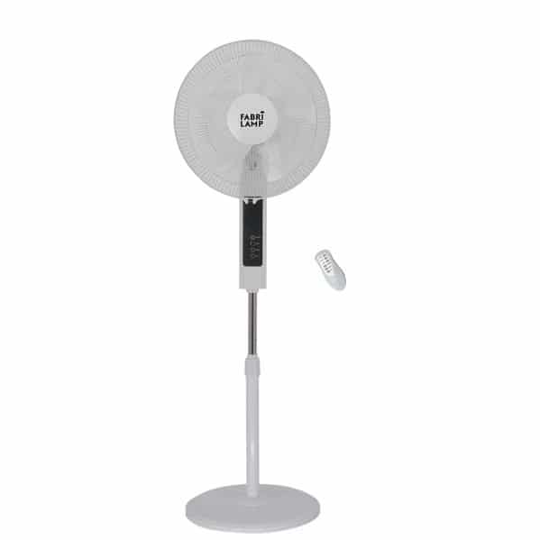 Fabrilamp Cacimbo Ventilador De Pie Bl.3 Vel.45w.5 Aspas 43 D.  C/ Remoto.temporizador 0,5h-7,5h 133441001