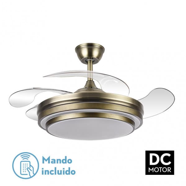 Fabrilamp Ibe Ventilador Dc 72w 6117lm Cuero 4 Asp.desp. 108d 3000-4000-6000k Remoto, Memoria Y Temporizador 165291414